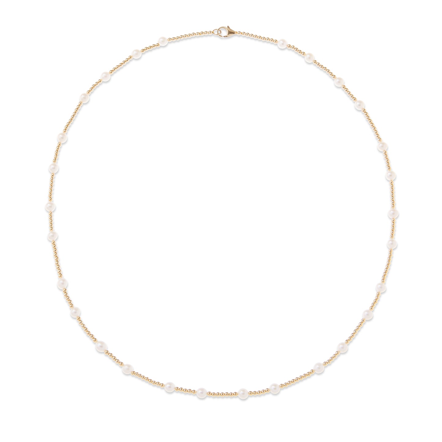 Pearl & Gold Micro Bead Necklace