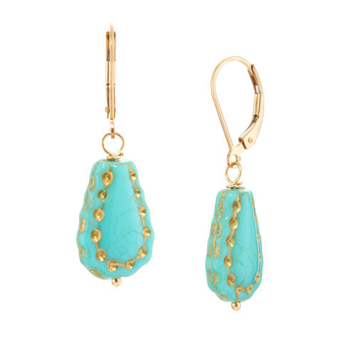 Turquoise Horseshoe Earrings