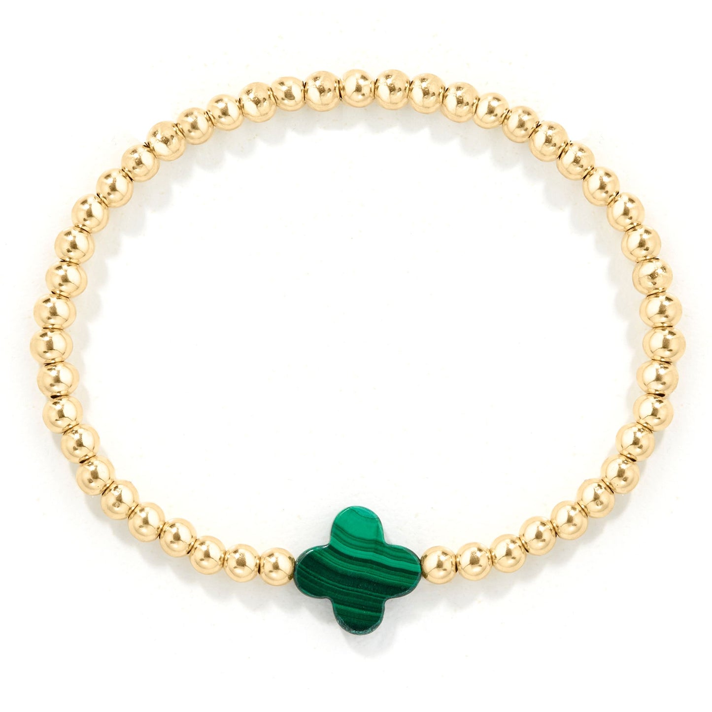 Joy Stack Green Clover Cross Bracelet