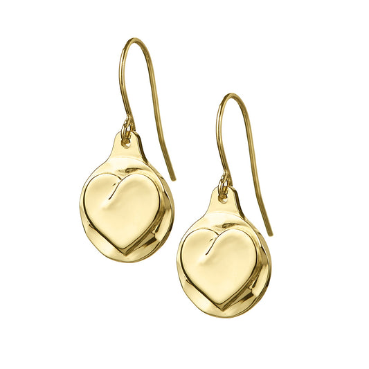 GOLD HEART EARRINGS