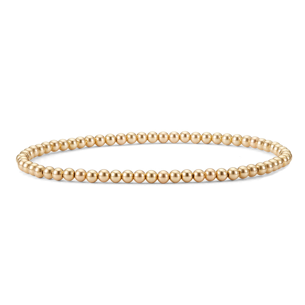 JOY STACK SMALL GOLD BEAD BRACELET