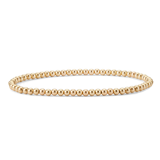 JOY STACK SMALL GOLD BEAD BRACELET