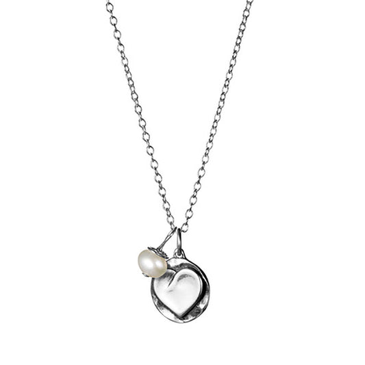 SMALL SILVER HEART NECKLACE