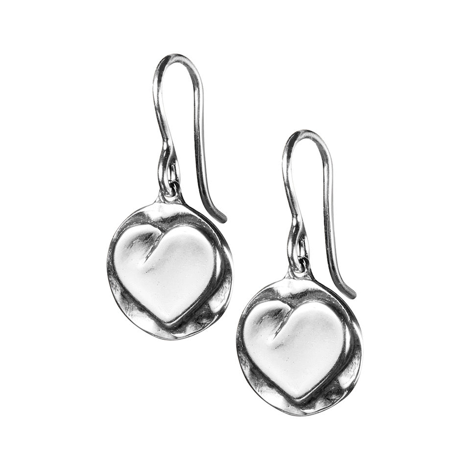 SILVER HEART EARRINGS