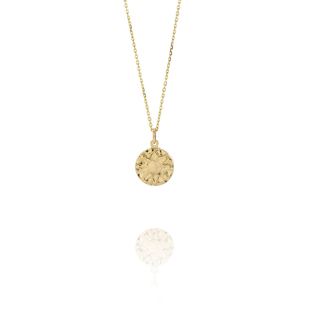 SMALL GOLD SUNBURST NECKLACE