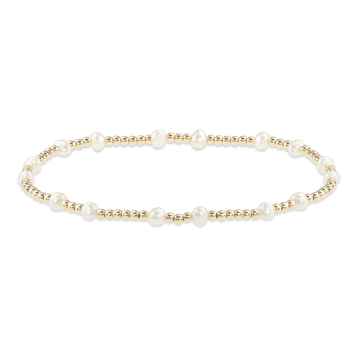 Pearl & Gold Micro Bead Bracelet