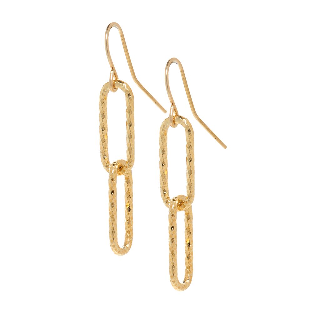 Gold Paperclip Chain Earring