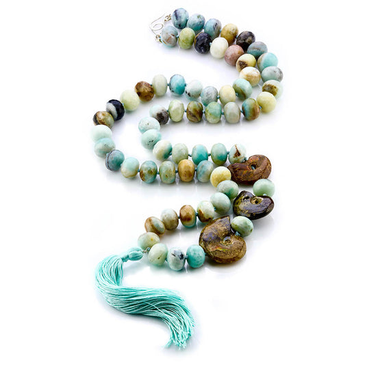 FOSSIL & AMAZONITE NECKLACE